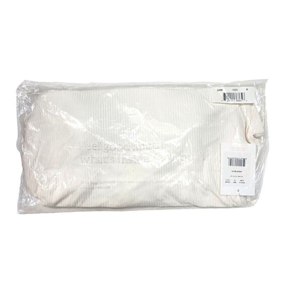 Andie Swim The Asbury One Piece Swimsuit Size Medium Ribbed Coco White Beach - Picture 2 of 5